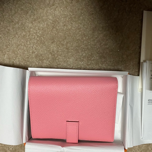 New with tag Hermès Wallet Bearn Rose Confetti - Picture 3 of 7